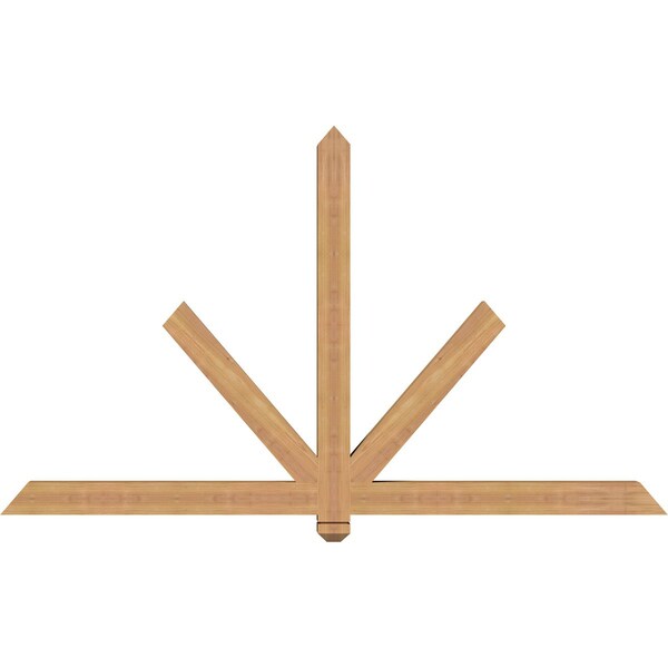 Ekena Millwork Kennewick Timber Gable Bracket, Western Red Cedar, 72"W x 42"H x 3 1/2"D x 3 1/2"F, 14/12 Pitch GBW072X42X0404KEN00SWR - main